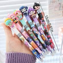 Bộ 1/2/3/4/5/6 bút bi in hình nhóm nhạc nữ KPOP, bút bi học sinh, bút vặn, bút viết, bút bấm màu xanh dương, văn phòng phẩm học sinh, dụng cụ viết, quà tặng học sinh, đồ dùng học tập và văn phòng phẩm. - Nhiều màu - Xem 6