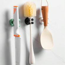 Silicone Sticky Hook - 3 Pcs Crown - Shaped Design Suitable Hanging Keys, Toothbrushes, Charging Cables, Bath Scrubbing Towels, Electrical Plugs. Can Be Used In Kitchen, Bathroom, Shower. Purple - 3 + 白色 - 查看 7