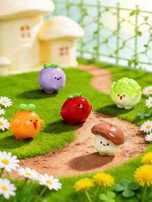 Bộ 6 tượng nhỏ hình rau củ ngẫu nhiên, phụ kiện trang trí tiểu cảnh sáng tạo, thích hợp cho bàn cạnh giường khách, bàn làm việc, bàn đầu giường phòng ngủ, vật trang trí đa năng không chiếm nhiều diện tích, mang đến sự ấm áp cho cuộc sống với nhiều kiểu dáng khác nhau. - Nhiều màu - Xem 3