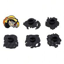 1/6 件套创意卡通胸针套装 经典蒙奇·D·罗罗诺亚·索隆·山治珐琅别针 背包服装饰品金属徽章配饰 朋友礼物 - 均碼 - 查看 4