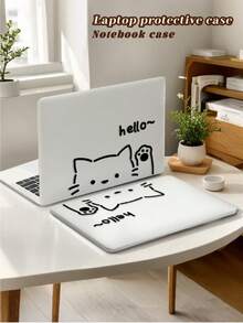 1 Piece, Cartoon Cat Pattern | Frosted Acrylic Ultra-Thin Laptop Case | Compatible With Air13 2025/Pro16 M3 M2 | Anti-Fingerprint, Shockproof, And Heat Dissipation In One | Essential Protective Case For Office And Study - Multicolor - View 7