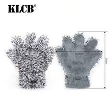 Five-Finger Microfiber Car Wash Gloves: Ultra Soft, Scratch-Free, High Absorbency, Lint-Free And Striped-Free. Reusable Wash Mitt Auto Detailing Washing,Suitable For Foam Cannon And Bucket Washing,Car Accessories - Một cặp - Xem 4