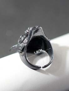 1枚男士角状骷髅合金戒指 - 惡魔 - 查看 2