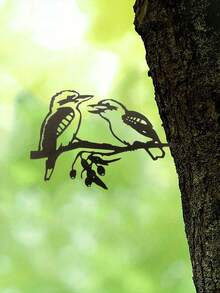 1件金属鸟形装饰品 - 创意户外花园庭院装饰，铁艺树枝艺术品，适合春季栅栏装饰 - 彩色 - 查看 7