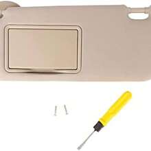 Headerbs Parasol para Automvil, PVC Prctico Lado Izquierdo del Conductor Gris Antidesgaste Visera Parasol de Alta Dureza con Reemplazo de Espejo de Vanidad para Corolla 2014 a 2019 - como se muestra en la figura - Ver 9