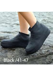 2pcs Disposable Waterproof Anti-Slip Shoe Covers - Transparent Elastic Portable Shoe Covers, Suitable For Outdoor, Rainy/Snowy Weather, Gardening And Damp Environments - Wear-Resistant Plastic Shoe Covers, Transparent Design, Shoe, Spring Summer Picks, Brides Maid Gifts, Room, Bedroom Decor, Bedroom Decor, Beach, Travel, For Men, For Women, Vacation - Multicolor - View 10