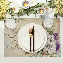 1/2/4/6/8/300 Pcs Luxury Placemat Set, Featuring Modern Minimalist Easter Bunny Pattern Design. Size: 12*18 Inches/30*45 Cm, Multiple Patterns Available, Suitable For Easter Dining And Home Decor. - Multicolor - View 18