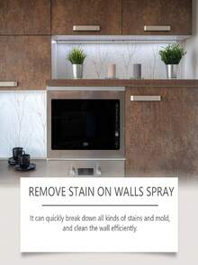 jakehoe 1瓶/120毫升霉菌清除剂，有效清洁浴室、卧室墙壁上的污渍和霉菌，快速分解各种污垢和霉菌，提供持久的防霉效果，易于擦拭，适用于乳胶漆、瓷砖、玻璃和其他墙面。 - 彩色 - 查看 9