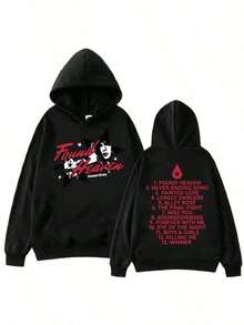 2025-Hop Singer Conans Gray Printed Fashionable Autumn And Winter Pul Hoodie Is A Warm Men's Sweater Sweatshirts For Women Hoodies For Men Black Hoodie For Women Men's Hoodie Sweatshirts For Men - màu đen - Xem 1