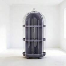 旋转透明化妆品收纳盒，多层桌面展示盒，适用于摆件、珠宝、娃娃等，防尘收纳