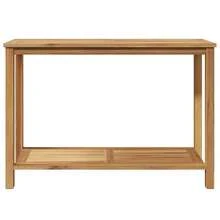 vidaXL Consola de mesa castanho 110 x 40 x 45 cm Bois de teck maciço - Castanho - Ver 5