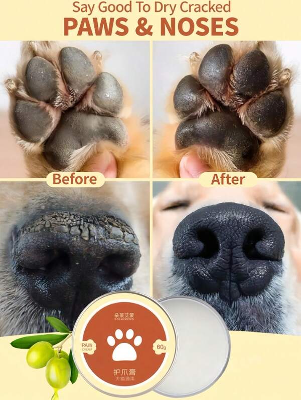 1 pieza Bálsamo de pata de perro con aroma a arándano natural - Protege las patas de superficies calientes, hidrata las patas y el hocico secos, nutre las patas agrietadas de los perros, crema con aroma a arándano, para gatos y perros, protector de patas (15g). Debido a diferentes lotes de producción, se envían aleatoriamente productos nuevos y antiguos.