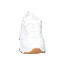 SKECHERS | Damskie trampki Skechers D'Lites Good Neutral – białe trampki z detalami – sznurowane – chłodzona powietrzem pianka memory foam – podeszwa typu track – wygodne i uniwersalne – model 149807-WHT - Biały - Zobacz 3