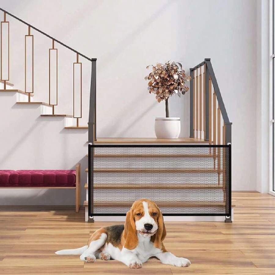 Barrera para Perros, Portable Puerta de  para Perro, Adecuado para Interiores y Exteriores, Mantiene a tu niño y Mascotas lejos de la Escaleras y al Aire Libre,39835480 - Multicolor - Ver 1