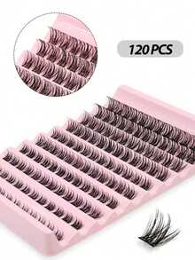 200pcs D-Curl Fluffy False Eyelashes, Delicate And Lightweight, Create Natural And Voluminous DIY Lash Effect, Salon-Level Lash Experience At Home