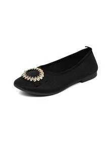Women & Teen Girls' Outdoor Casual Fashionable Breathable Flat Shoes - Black - View 1