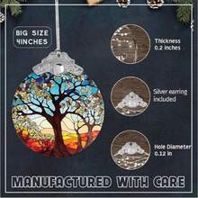 2025年生命之树亚克力挂饰 – 基督教女性礼物，趣味节日装饰，成人交换礼物，信仰主题树挂饰，送给她的好主意 - 彩色 - 查看 5