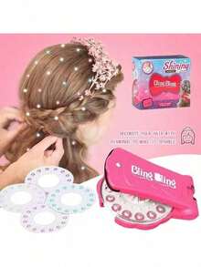 Diamond Hair Gem Stamper Kit - 180 Crystal Rhinestone Bling Hair Applicator Starter Set, DIY Hair & Accessory Bedazzler Tool, Sparkly Styling Gift For All Hair Types - Multicolor - View 6
