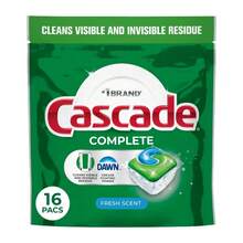Cascade Fresh Scent Complete Pods Dishwasher Detergents, All-In-1 Dishwasher Pods For Spotless Dishes & Glasses, Fresh Scent Formula For Clean & Shiny Results, Dishwasher Detergent Pods For Tough Grease & Food Residue, Convenient Pods For Home, Apartment & Kitchen Cleaning - 綠色 - 查看 12