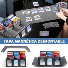 Caja de Cartas MTG con Ventanas de Exhibición MTG Deck Box Gran Capacidad con 2400 Cartas Caja de Alenamiento para Tarjetas TCG PTCG Deportivas - Mejora Negro Prpura-0 - Ver 5