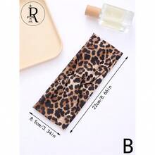 1pc New Vintage European & American Style Leopard Print Yoga Headband, Elastic Criss-Cross Sports Hair Band Women Head Scarf Elegant Hair Accessories Causal Sweatband - Multicolor - View 5