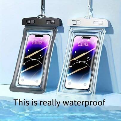 Waterproof Phone Pouch - Touch Screen Compatible - Suitable For Swimming, Food Delivery - Designed For Food Delivery Riders - Waterproof And Dustproof Bag - Underwater Storage Bag - With Air Cushion Protection