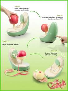 HYUNDAI Electric Automatic Apple Peeler Automatic Rotating Peeling Tool Fruit Vegetable Peeler Potato Apple Paring Machine Household And Food Service Kitchen Small Tool With Strong Suction Cup Base, Easy To Clean