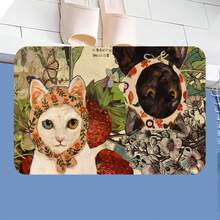 Diatom Mud Floor Mat, Made Of High-Quality Diatom Mud And Tech Fabric, With An Ultra-Soft Surface That Can Absorb Water To The Maximum Extent. Print 1.9.396 - Black - View 1