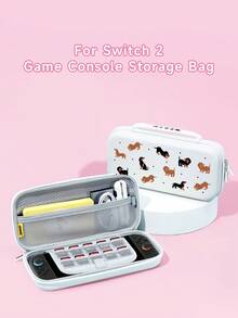 1个腊肠犬波点图案保护壳/保护套，兼容Switch2 (2025)、Switch NS、Switch OLED、Switch Lite，Switch2/Switch配件，全套包含带卡槽的底座、收纳袋、Switch保护壳，Switch玩家的最佳礼物 - 彩色 - 查看 2