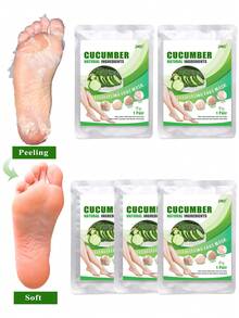 5片装足部去角质面膜，专为干燥、皲裂的足部设计，有效去除死皮和老茧，令双足柔软光滑，同时滋养皲裂的脚后跟。黄瓜面膜，深层清洁并滋润双足。 - 白色 - 查看 8