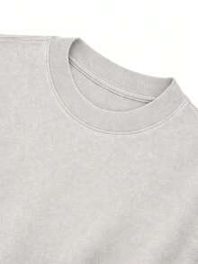 Men's Casual Short-Sleeve Summer T-Shirt With Letter Graphic And Round Neck - Xám - Xem 6