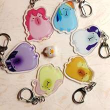 Set de 6 accesorios para coleta, llavero con colgante de bolso con diseño de coche de dibujos animados, regalo creativo para amantes de los coches - Multicolor - Ver 6