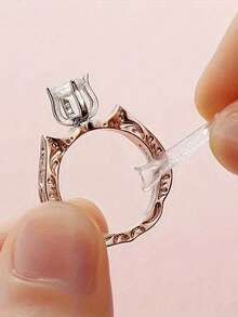 Resin Ring Adjuster, Invisible Ring Sizer Pad Suitable For Loose Rings, Fits All Finger Sizes, Invisible Ring Adjuster For Loose Rings - Multiple Finger Sizes, Comfortable Protective Ring Adjuster - Adjustable Transparent Tightening Ring Adjustment Tool Jewelry Protector Suitable For Loose Rings, Fits Any Ring Size Ring Adjuster, Suitable For Women - Multicolor - View 3