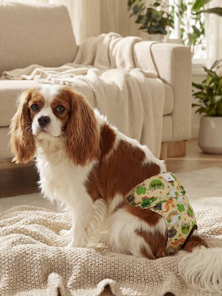 1 buah Popok Anjing yang Dapat Dicuci dan Digunakan Kembali (Pola Modis) - Popok Anjing Betina, Popok Anjing - MultiWarna - View 1