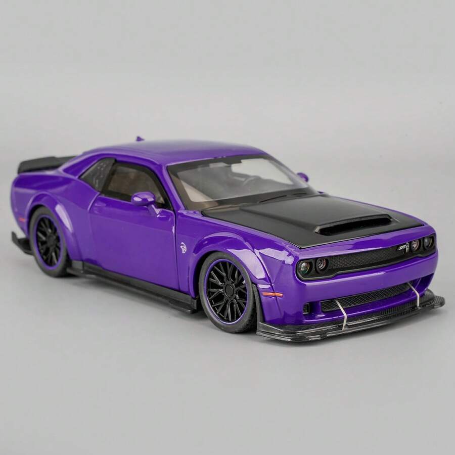 1:32 Zinc Alloy Chevrolet Camaro Sedan Model, Collectible Die-Cast Toy With Openable Doors, Exhibition-Grade Realistic Static Display Ornament, Highly Detailed Home Desktop Decoration, Birthday & Christmas Gift For Kids And Collectors - Màu tím  Violet - Xem 1