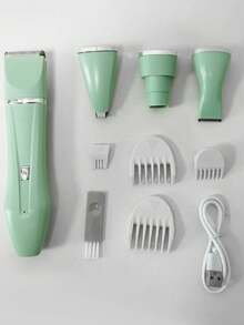 Bộ 1 máy cắt tỉa lông thú cưng sạc điện, máy tỉa lông chuyên nghiệp cho chó - Bao gồm máy tỉa lông chân, hoạt động êm ái và hiệu quả, phù hợp cho sử dụng tại nhà và thợ cắt tỉa chuyên nghiệp. - màu xanh lá - Xem 12