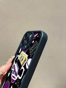 1pc Fashionable Creative Rocket & Starry Spongebob Cartoon Painted Pattern Shock-Proof Phone Case Cover Compatible With Samsung/Apple 17/16/15/14/13/12/11 Pro Max/12 Pro/14 Plus And Other Models - Multicolor - View 7