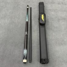 Taco de billar de 147 cm con punta de cuero de 12 mm y estuche de PU - Regalo perfecto para entusiastas y atletas del billar - Negro - Ver 10