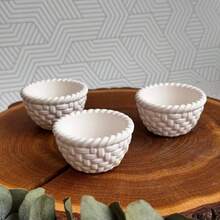 1pc DIY Clay Mold, Bamboo Basket, Cup, Cement, Gypsum, Resin Mold For Candle Holder, Easter Egg Basket, Jewelry Organizer - Flower Basket Mold - View 8