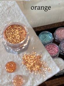 Polvo de arte de uñas con cristales de sal marina, polvo de brillo ultrarrefinado para escarchar uñas, manualidades para uñas, diseño de copos de nieve - Multicolor - Ver 14