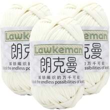 Lawkeman 3 peças/300g Fio de Camiseta de Poliéster de Alta Qualidade, Fio de Crochê e Tricô, Fio Grosso de Poliéster Macio e Elástico, 30m/100g por Rolo - Ideal para Projetos DIY, Chinelos, Cestas, Tiras de Tecido, Sacolas Artesanais Tecidas à Mão, Brinquedos, Sapatos, Tapetes, Cestas de Armazenamento - Multicolorido - Visão 53