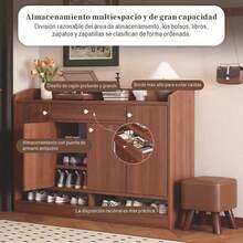 Zapatero Económico Retro 118.4x29.8x90cm Marrón - Multicolor - Ver 7