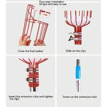 CYPNTOPINCN Herramienta Recolector de Frutas Recogedor de Gran Altitud Naranja Herramienta de Recolección de Manzanas de Hierro y Acero para Jardín para Selecciones de Utensilios 9Fashion - 227149184 - Ver 7