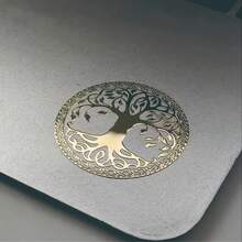 1/2pcs Lucky Tree Pattern Symbol Metal Sticker | Suitable For Mobile Phones, Laptops, Water Cups, And - Ideal Mother'S Day Gift - Multicolor - View 2
