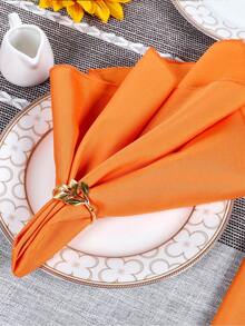 6/10/12/24/50pcs Orange Cloth Napkins Dinner Napkins Bulk 14*14/17*17/20*20 Inch Washable 100% Polyester Fabric Cloth Table Napkins With Stitched Edges Ideal For Hotel Restaurant, Holiday Parties Wedding - Orange - View 4