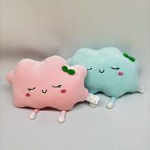 1个可爱卡通太阳云朵毛绒玩偶，柔软舒适，可作抱枕、靠垫、沙发装饰，儿童舒适伴侣枕，车载抱枕，卧室装饰，生日/圣诞节/情人节礼物 - 彩色 - 查看 10