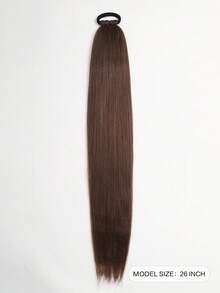 Kid's Ombre Ponytail Hair Extensions, 2 Packs Synthetic Straight Braiding Hair With Tinsel, Elastic Band Jumbo Braid Ponytail For All Occasions, 26-Inch - Multicolor - View 3