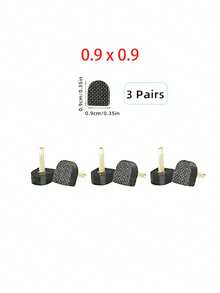 15双，5种不同尺寸的黑色高跟钉跟耐磨皮革防滑高跟鞋配件，适用于黑色鞋子、黑色浅口鞋