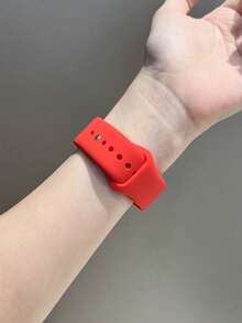 1件時尚矽膠手錶錶帶，適用於華為手錶智慧手環 Fit 3/Fit 4/Fit 4Pro/Fit5 腕帶 - 紅色 - 查看 4