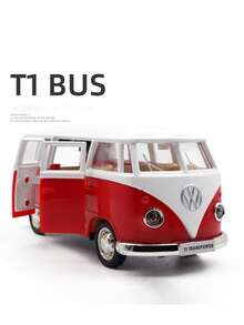 Burago 1:36 比例大众 Samba 巴士合金模型 - 蓝色、粉色、绿色、红色，金属车身，车门可开，摩擦动力，收藏级汽车模型，儿童玩具，节日/生日礼物 - 彩色 - 查看 14